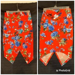 Floral print skirt